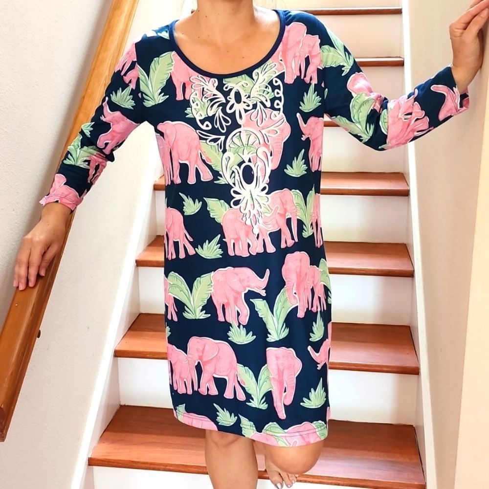 NWOT Sz M Pink Elephant Night Shirt